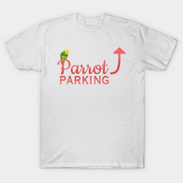 Parrot Parking - Double Yellow-Headed Amazon T-Shirt by HappyWings